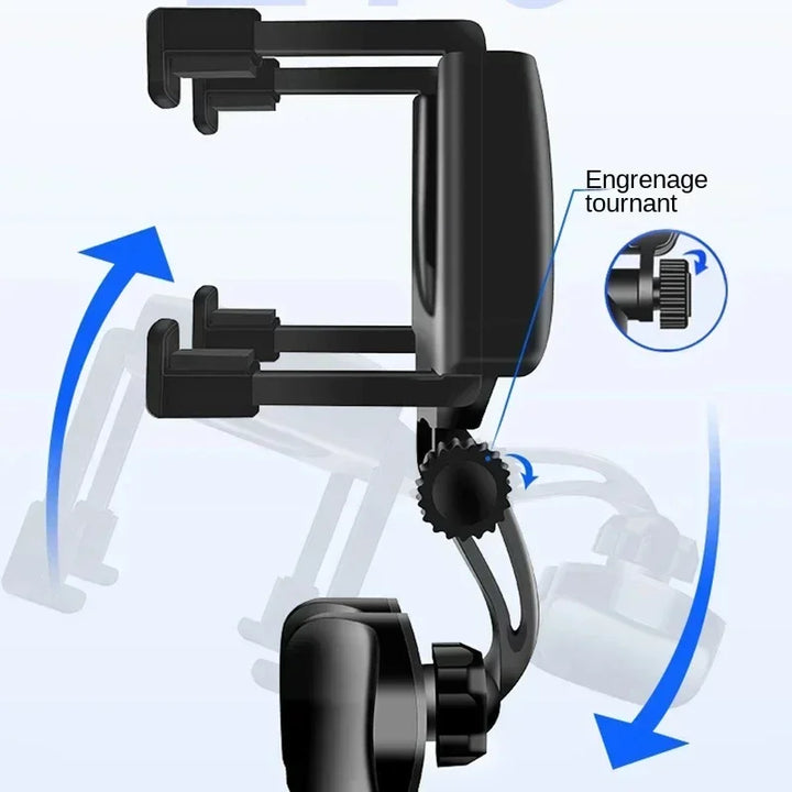 360° Rearview Mirror Phone Holder